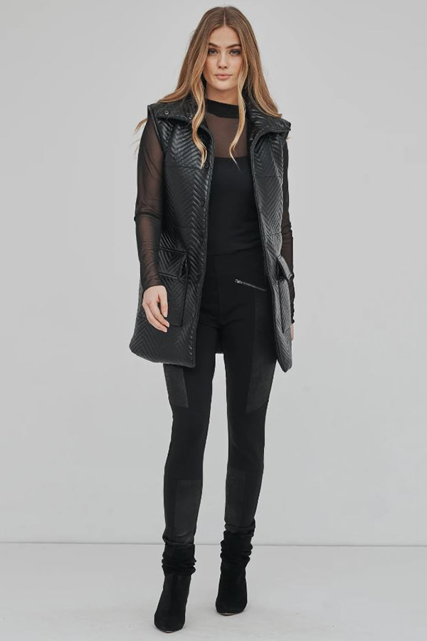 QUILTED VEST NU - 000 BLACK